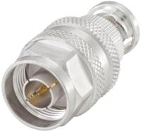 51s153-s00n5 Rosenberger Straight 50Ω RF Adapter BNC Plug to N Plug 10GHz