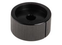 498-823 RS PRO 28mm Black Potentiometer Knob for 6.4mm Shaft Splined