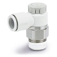 as2211f-02-10sa SMC AS2 Series Threaded Pneumatic Silencer & Exhaust Restrictor Function Fitting, R 1/4 Inlet Port, 10mm Tube Inlet