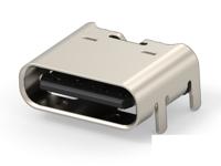 2479774-1 TE Connectivity Straight, Top Mount, Receptacle- Single Port Type C 2.0 USB C Connector