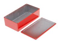 158-5311 RS PRO Red Die Cast Aluminium Enclosure, IP54, Red Lid, 120 x 65.5 x 39.75mm