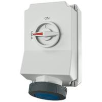 5911a MENNEKES Switchable IP67 Industrial Interlock 3P, Earthing Position 6h, 63A, 230 V