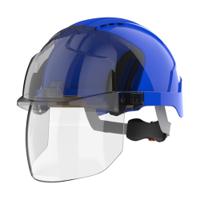 amd170-007-f00 JSP EVOVISTAshield Blue Safety Helmet, AdjustableVentilated