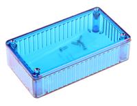 1591btbu Hammond 1591 Series Transparent Blue Polycarbonate Enclosure, IP54, Transparent Blue Lid, 112 x 62 x 27mm