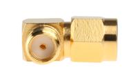 sma5072a2-3gt50g-50 Amphenol RF Right Angle 50Ω RF Adapter SMA Plug to SMA Socket