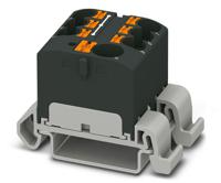 3273738 Phoenix Contact Distribution Block, 7 Way, 0.2 → 6mm², 32A, 450 V, Black