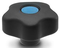 169954-c9 Elesa 169954-C9 Black Hex Clamping Knob, M10, Threaded Hole