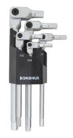 00038 Bondhus 5 piece L Shape Imperial Hex Key Set, 3/16 → 3/8"