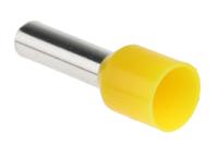 513-2641 RS PRO Insulated Crimp Bootlace Ferrule, 12mm Pin Length, 3.5mm Pin Diameter, 6mm² Wire Size, Yellow
