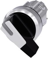 3su1052-2cf60-0aa0 Siemens SIRIUS ACT 3SU10 Series 2 Position Selector Switch Head, 22mm Cutout, Black Handle