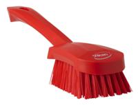41924 Vikan Hard Bristle Red Scrubbing Brush, 36mm bristle length, Polyester bristle material