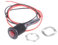 oxlclh100fl30al Oxley Red Panel Mount Indicator, 10.2mm Mounting Hole Size, Lead Wires Termination