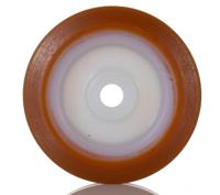 4520 LAG Orange, White Polyurethane Abrasion Resistant, Hygienic, Laceration Resistant, Non-Marking Trolley Wheel, 120kg
