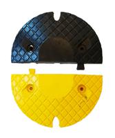 898-7182 RS PRO High Visibility Rubber Speed Bump End Cap, 220 mm x 400mm x 70 mm, 15km/h Speed Limit