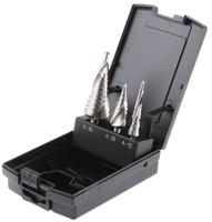 07004 EXACT 3-Piece Step Drill Bit Set for Metal, 30mm Max, 4mm Min, HSS Bits