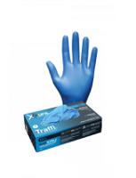 a-td06-bl-m Traffi TD06 Blue Powder-Free Nitrile Disposable Gloves, Size M, 50Pair per Pack