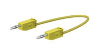 280115-06024 Staubli Test lead, 10A, 30 → 60V, Yellow, 60cm Lead Length