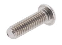 621-2855 RS PRO Plain Button Stainless Steel Tamper Proof Security Screw, M6 x 20mm