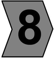 901-10275 HellermannTyton Helagrip Slide On Cable Markers, Black on Grey, Pre-printed "8", 1 → 3mm Cable,
