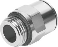 npqm-d-g38-q14-p10 Festo Straight Threaded Adaptor, G 3/8 Male to Push In 14 mm, Threaded-to-Tube Connection Style, 570450