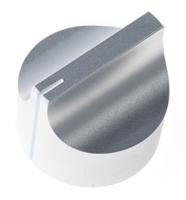 467-2520 RS PRO 31.8mm Silver Potentiometer Knob for 6mm Shaft