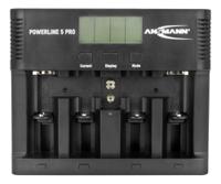 1001-0018-uk-520 Ansmann Powerline 5 Pro Battery Charger For NiCd, NiMH 9V, AA, AAA, C, D 4 Cell with AUS, EU, UK, USA plug