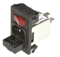 bzv01a062002 Bulgin 6A, 250 V ac Male Snap-In IEC Filter BZV01/A0620/02 1 Fuse