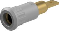 643010-28 Staubli Grey Socket Test Socket, Tab Termination, 25A, 30V ac, Gold Plating