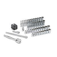 80300p GearWrench 51-Piece Imperial, Metric 1/4 in Deep Socket/Standard Socket Set with Ratchet, 6 point