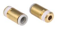 kq2s06-01as SMC KQ2 Series Straight Threaded Adaptor, R 1/8 Male to Push In 6 mm, Threaded-to-Tube Connection Style