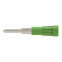 rs-epb-6053-ni-gn Schutzinger Green Female Banana Connector, 2mm Connector, Pin Termination, 10A, 30 V ac, 60 V dc, Nickel Plating