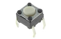 b3f-1000s Omron IP00 White Button Tactile Switch, SPST 0.05A 6mm Through Hole
