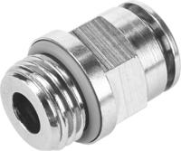 npqh-d-g18-q6-p10 Festo NPQH Series Straight Threaded Adaptor, G 1/8 Male to Push In 6 mm, Threaded-to-Tube Connection Style, 578339