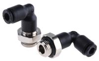 3169-04-10 Legris LF3000 Series Elbow Threaded Adaptor, G 1/8 Male to Push In 4 mm, Threaded-to-Tube Connection Style