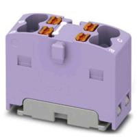 1046617 Phoenix Contact Distribution Block, 4 Way, 2.5mm², 17.5A, 450 V, Violet