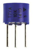 t7ya103mt20 10kΩ, Through Hole Trimmer Potentiometer 0.5W Top Adjust Vishay, T7