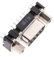 09661556513 HARTING D-Sub Standard 9 Way Through Hole D-sub Connector Socket, 2.74mm Pitch, with 4-40 UNC Threaded Inserts,