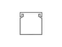 1set411013r0000 PVC Cable Trunking Accessory, 40 x 40mm