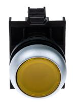 78639209-m22-dl-ym22-am22-led-w Eaton RMQ Titan M22 Series Yellow Illuminated Momentary Push Button Head, 22mm Cutout, IP69K