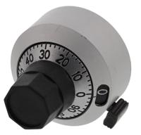 h-22-6m Bourns 22.2mm Chrome Potentiometer Knob for 6mm Shaft Splined, H-22-6M