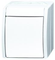 2621-w-54 Busch Jaeger - ABB Push Button Light Switch, 1 Way, 1 Gang