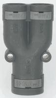 bvyd-121010gt Y Piece, Conduit Fitting, 12mm Nominal Size, Polyamide 6, Black