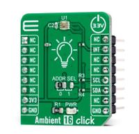 mikroe-4933 MikroElektronika Ambient 16 Click Ambient Light Sensor Add On Board for BH1726NUC MikroBus