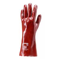 3635-9 Coverguard EUROCHEM 3636 Red Cotton Work Gloves, Size 9, Polyvinyl Chloride Coating