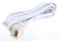 667-3165 RS PRO Male BT to Female BT Telephone Extension Cable, White Sheath, 3m