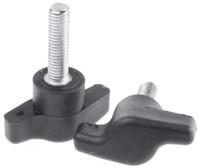 478-545 RS PRO Black Wing Clamping Knob, M8, Threaded Stud