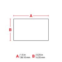m7-28-473 Brady B-473 White Label, 38.10mm Width, 6.35mm Height, 750 Qty