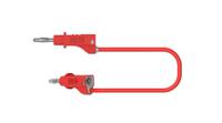 rnd-350-00104 4 mm banana test leads, 500mm, red