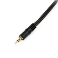 muy1mff StarTech.com Male 3.5mm Stereo Jack to Female 3.5mm Stereo Jack x 2 Aux Cable, Black, 150mm MUY1MFF