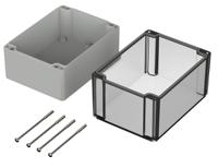 02246100 Bopla Euromas Series Light Grey Polycarbonate Enclosure, IP66, IK07, Transparent Lid, 160 x 120 x 140mm